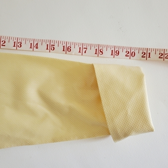 LIZ Claiborne Spring Yellow No Iron 100%  Cotton Shirt Petite 8 - Picture 8 of 13